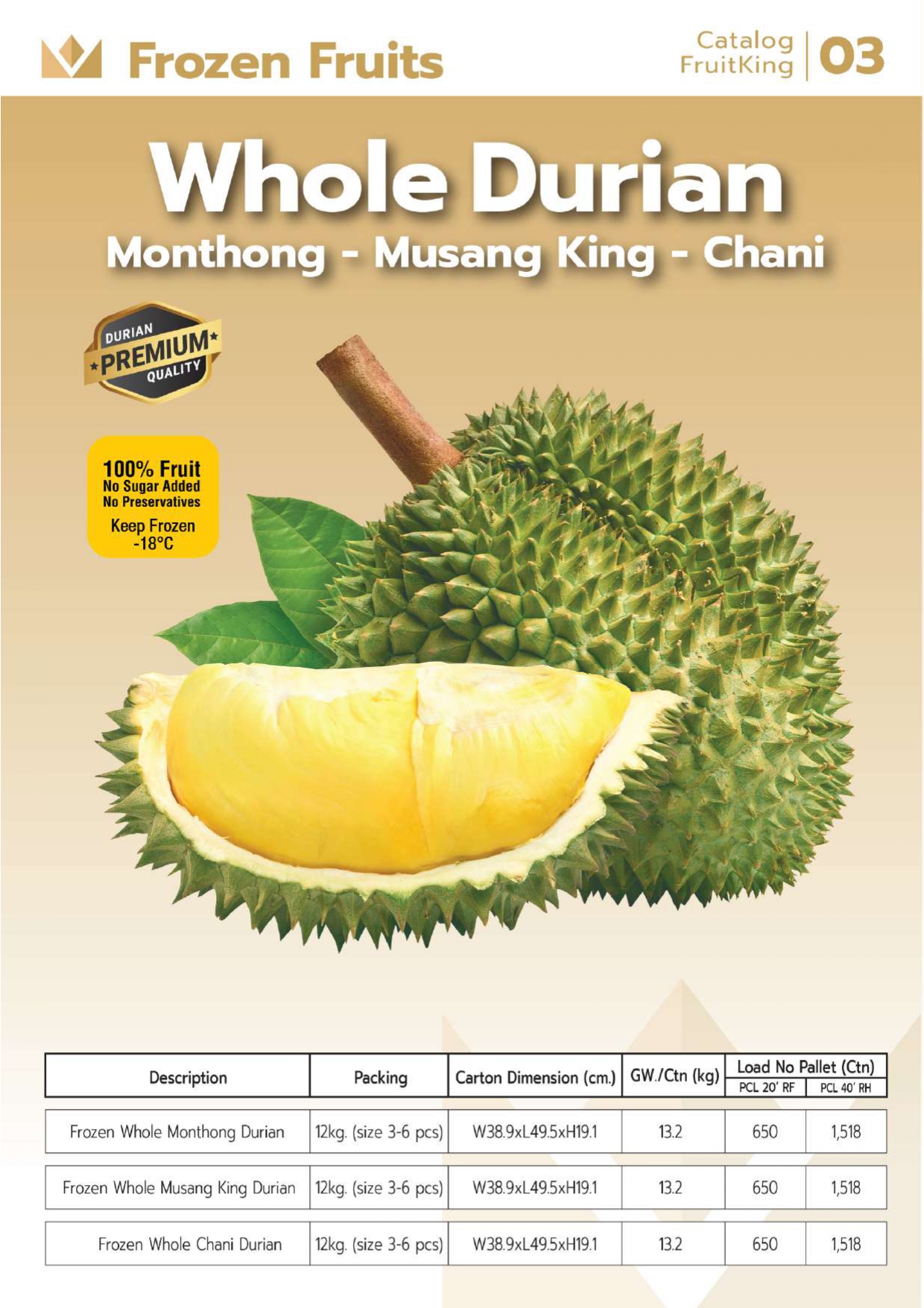 Whole Durian